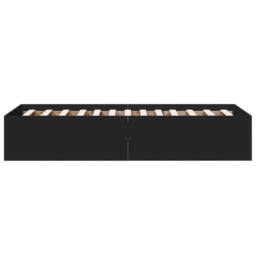Berkfield Home Modern Bed Frame without Mattress Black 90x190 cm Single - thumbnail 5