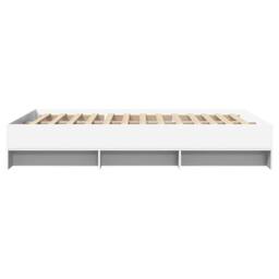 Berkfield Home Bed Frame without Mattress White 140x200 cm Engineered Wood - thumbnail 6