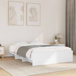 Berkfield Home Bed Frame without Mattress White 140x200 cm Engineered Wood - thumbnail 2