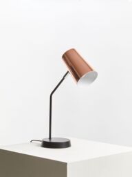 Orsina Contemporary Copper Table Lamp, Durable & Reliable Bedside Table Light, Versatile Modern Table Lamp in Rose Gold - thumbnail 2