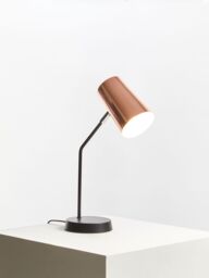 Orsina Contemporary Copper Table Lamp, Durable & Reliable Bedside Table Light, Versatile Modern Table Lamp in Rose Gold - thumbnail 3