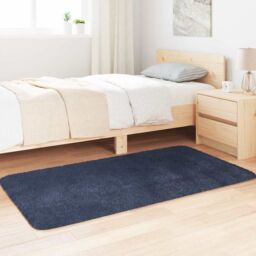 Berkfield Home Shaggy Rug High Pile NAVARRA Navy 80x150 cm Polyester in Blue - Size: Medium - thumbnail 3