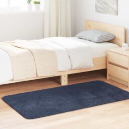 Berkfield Home Shaggy Rug High Pile NAVARRA Navy 80x150 cm Polyester in Blue - Size: Medium - thumbnail 1