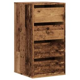 Berkfield Home Corner Chest of Drawers Old Wood 40x41x76 cm Engineered Wood in Brown - Size: 40 x 41 x 76 cm - thumbnail 1