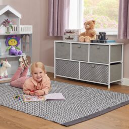 Liberty House Toys Grey 5 Drawer Storage Chest - thumbnail 1