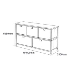 Liberty House Toys Grey 5 Drawer Storage Chest - thumbnail 9