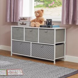 Liberty House Toys Grey 5 Drawer Storage Chest - thumbnail 2