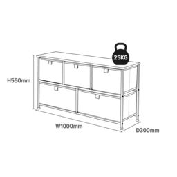 Liberty House Toys Grey 5 Drawer Storage Chest - thumbnail 6