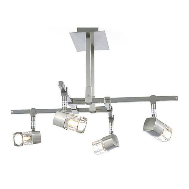Netlighting Ticino Semi Flush 4 Light G9 Satin Chrome in Grey - image 1