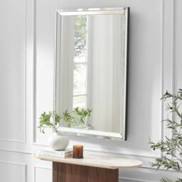 FurnitureboxUK Roux Long Rectangle 120x80cm Wall Mirror in Metallics - Size: 120x80 cm - thumbnail 1
