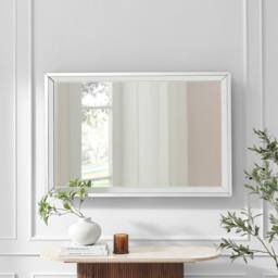FurnitureboxUK Roux Long Rectangle 120x80cm Wall Mirror in Metallics - Size: 120x80 cm - thumbnail 4