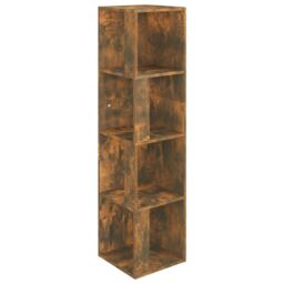 Berkfield Home Corner Cabinet Smoked Oak 33x33x132 cm Engineered Wood in Brown - Size: 33 x 33 x 132 cm - thumbnail 2