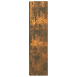 Berkfield Home Corner Cabinet Smoked Oak 33x33x132 cm Engineered Wood in Brown - Size: 33 x 33 x 132 cm - thumbnail 4