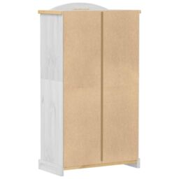 Berkfield Home Wardrobe Corona White 102x52x186 cm Solid Wood Pine - Size: 102 x 52 x 186 cm - thumbnail 6