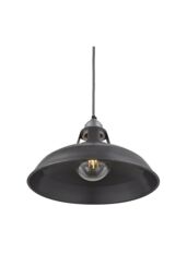 Industville Old Factory Slotted Pendant, 15 Inch, Pewter, Light Pewter Holder in Dark Grey - thumbnail 2