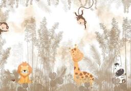 Superfresco Easy Roarsome Natural Print To Order 3m x 2.8m Mural in Beige - thumbnail 2