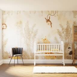 Superfresco Easy Roarsome Natural Print To Order 3m x 2.8m Mural in Beige - thumbnail 1