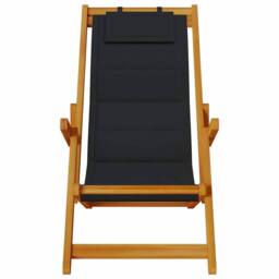 Berkfield Home Folding Beach Chairs Set of 2 Black Textilene 61.5 x 110 x 97 cm - thumbnail 6