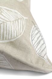 Fusion 'Delft' Hand Drawn Leaf Print Filled 100% Cotton Cushion in Natural - Size: 43 cm x 43 cm - thumbnail 3