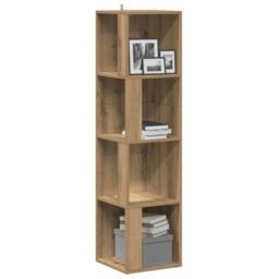 Berkfield Home Corner Cabinet Artisan Oak 33x33x132 cm Engineered Wood in Brown - Size: 33 x 33 x 132 cm - thumbnail 2