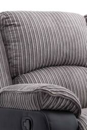 More4Homes Postana Manual Recliner Bonded Leather 2+3 Seater Sofa Set in Grey - thumbnail 5