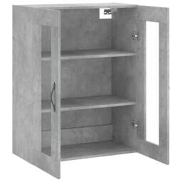 Berkfield Home Wall Mounted Cabinet Concrete Grey 69.5x34x90 cm Engineered Wood - thumbnail 6