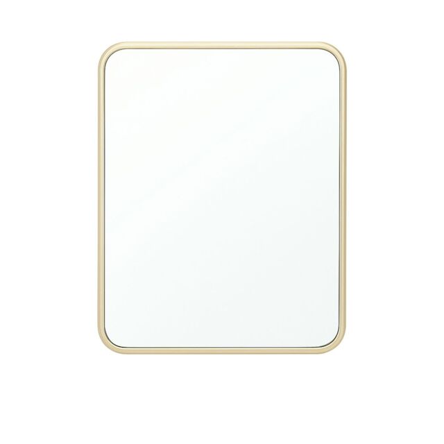 Melody Maison Gold Curved Framed Wall Mirror 50cm X 40cm in Metallic Gold - Size: 50 cm X 40 cm - image 1