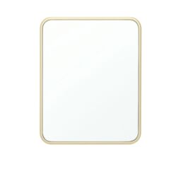 Melody Maison Gold Curved Framed Wall Mirror 50cm X 40cm in Metallic Gold - Size: 50 cm X 40 cm - thumbnail 1