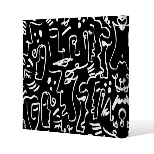 Benjamin Tate Design Geometric Shapes Repeating (Canvas Print) / 127 x 127 x 4cm in Natural - Size: 127 x 127 x 4 cm - image 1