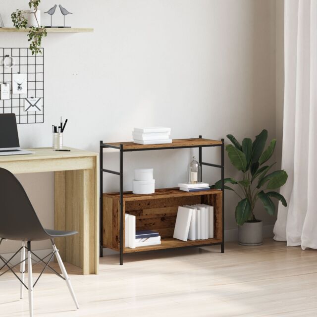 Berkfield Home Book Cabinet Smoked Oak 80x30x78, 5 cm Engineered Wood in Brown - image 1