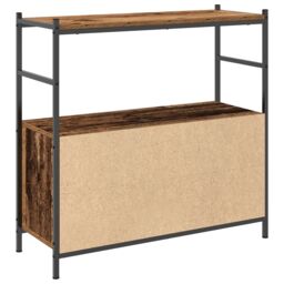 Berkfield Home Book Cabinet Smoked Oak 80x30x78, 5 cm Engineered Wood in Brown - thumbnail 5