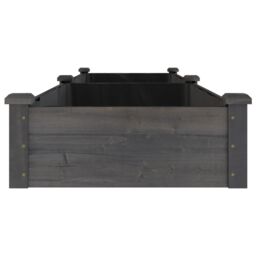 Berkfield Home Garden Raised Bed with Liner Grey 240x60x25 cm Solid Wood Fir - Size: 240 x 60 x 25 cm - thumbnail 5