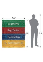 Warner Brothers Harry Potter & The Deathly Hallows House Crest Blanket 152 x 127 cm in White - thumbnail 5