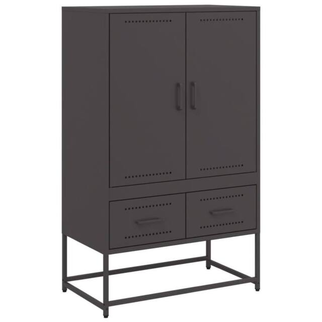 Berkfield Home Highboard Black 68x39x111.5 cm Steel - image 1
