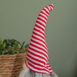Samuel Alexander 34cm Festive Gonk Cuddly Santa Indoor Christmas Plush Decoration in Striped Hat in Red - thumbnail 4