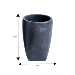 Showerdrape Octavia Grey Marble & Chrome Tumbler - thumbnail 2