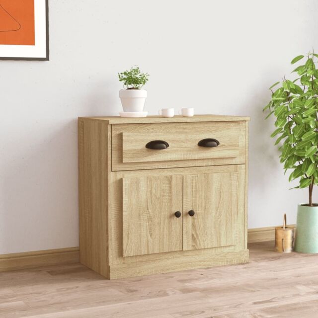 Berkfield Home Sideboard Sonoma Oak 70x35.5x67.5 cm Engineered Wood in Brown - image 1