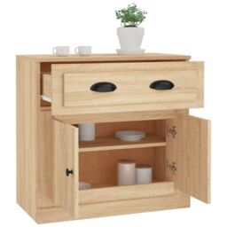 Berkfield Home Sideboard Sonoma Oak 70x35.5x67.5 cm Engineered Wood in Brown - thumbnail 5