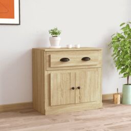 Berkfield Home Sideboard Sonoma Oak 70x35.5x67.5 cm Engineered Wood in Brown - thumbnail 1