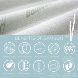 HomeSpace Direct Memory Foam Bamboo Pillow - 1 pack in Ivory - thumbnail 5