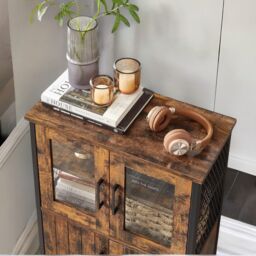 FURNOS Multipurpose Kitchen Sideboard Buffet Cabinet With Doors in Brown - thumbnail 5