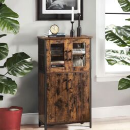 FURNOS Multipurpose Kitchen Sideboard Buffet Cabinet With Doors in Brown - thumbnail 3