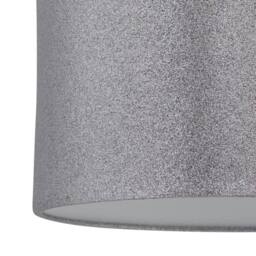 First Choice Lighting Antique Brass Stick Table Lamp with Grey Glitter Shade in Bronze - thumbnail 3