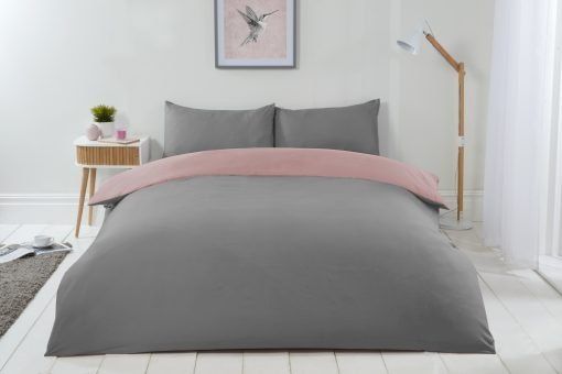 New Edge Blinds Brights Reversible Duvet in Pink - Size: King - image 1