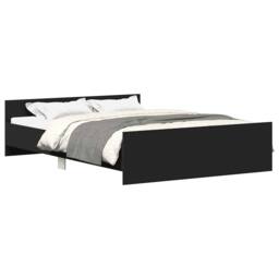 Berkfield Home Durable Bed Frame with Headboard & Footboard Black 150x200 cm K - Size: King - thumbnail 3