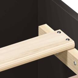 Berkfield Home Durable Bed Frame with Headboard & Footboard Black 150x200 cm K - Size: King - thumbnail 8
