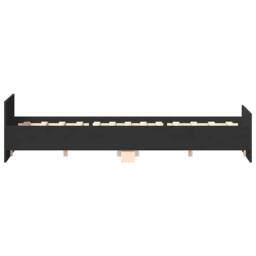 Berkfield Home Durable Bed Frame with Headboard & Footboard Black 150x200 cm K - Size: King - thumbnail 6