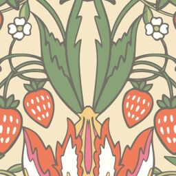Origin Murals Birds, Fruit & Foliage Wall Mural in Gold - Size: W350 cm x H280 cm - thumbnail 3