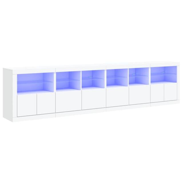 Berkfield Home Sideboard with LED Lights White 283x37x67 cm - Size: 283 x 37 x 67 cm - image 1