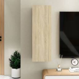 Berkfield Home TV Cabinet Sonoma Oak 30.5x30x90 cm Engineered Wood in Light Tan - thumbnail 9